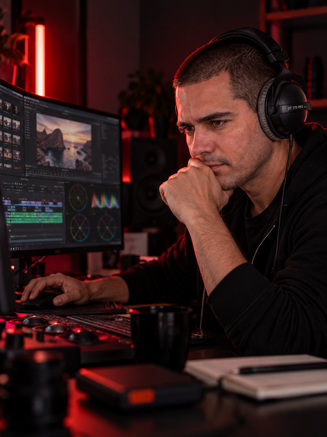 Arnaud Tourangin en postproduction
